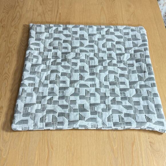 West Elm Cut Geo Chenille Jacquard Square Pillow Cover 18x18 Stone White - Picture 2 of 7